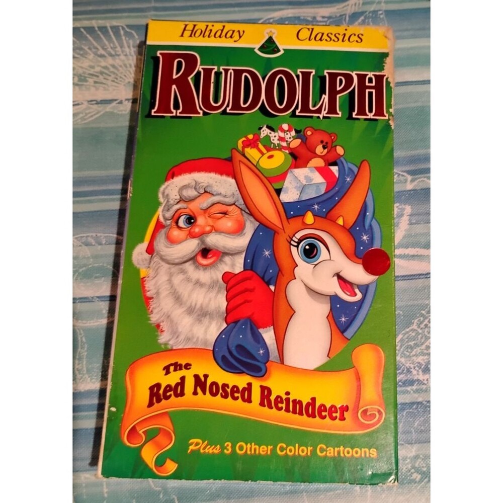 Holiday Classics Rudolph the Red Nosed Reindeer VHS Plus 3 Other Color Cartoons
